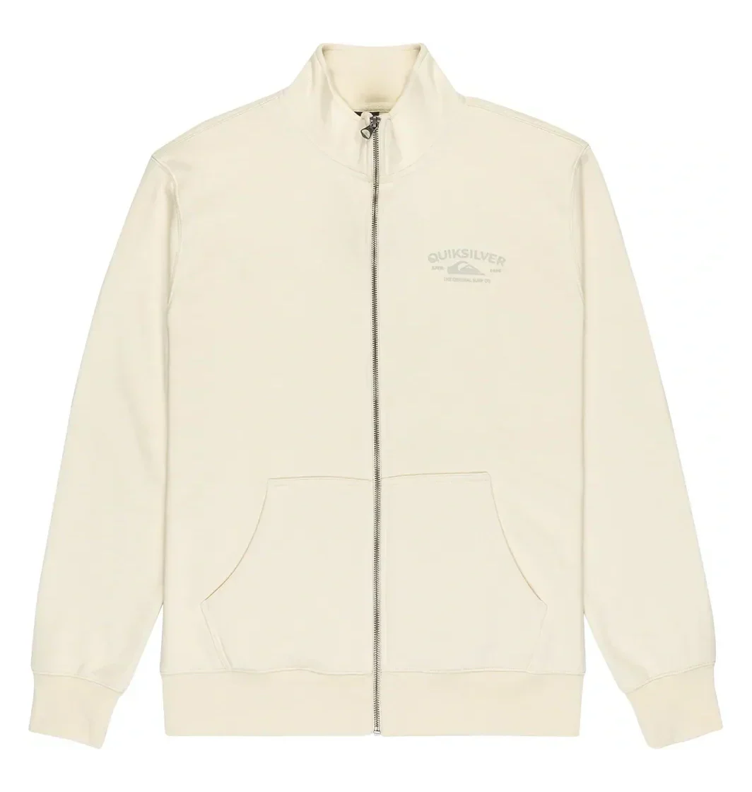 sudadera QUIKSILVER sin capucha con cremallera negra hombre Zip No Hood en oferta