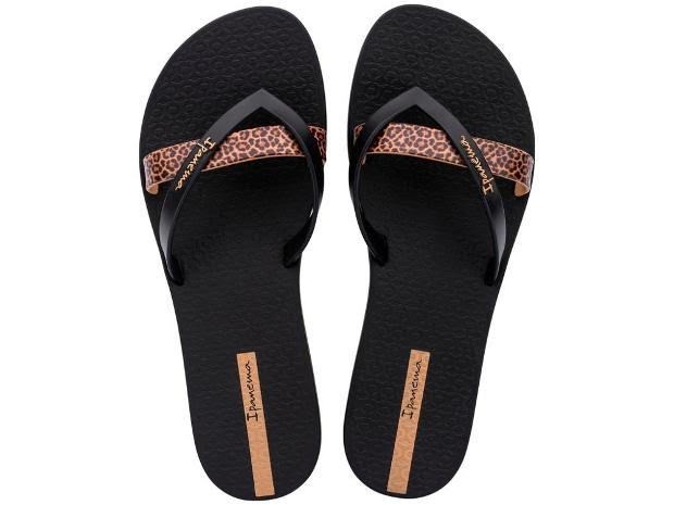 Chanclas Ipanema Kieri Chic Black Beige mujer cómodas y elegantes para verano y playa