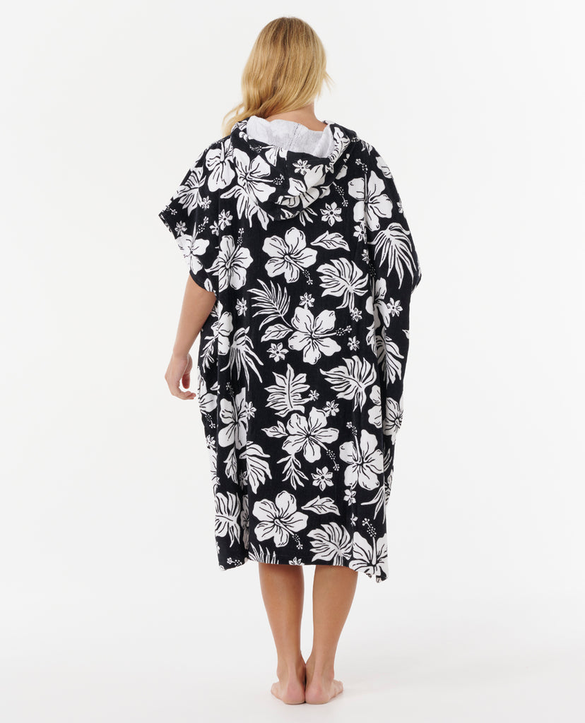 Poncho Rip Curl icon Hooded Towel Black White
