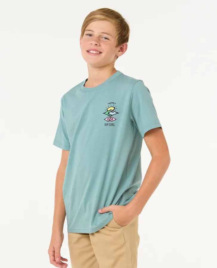 Camiseta Rip Curl Search Icon Kids Blue Lagoon