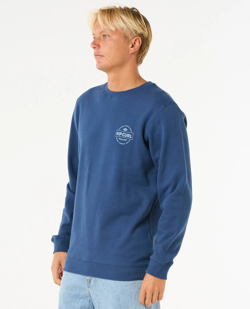Sudadera Rip Curl Stapler Crew Washed Navy