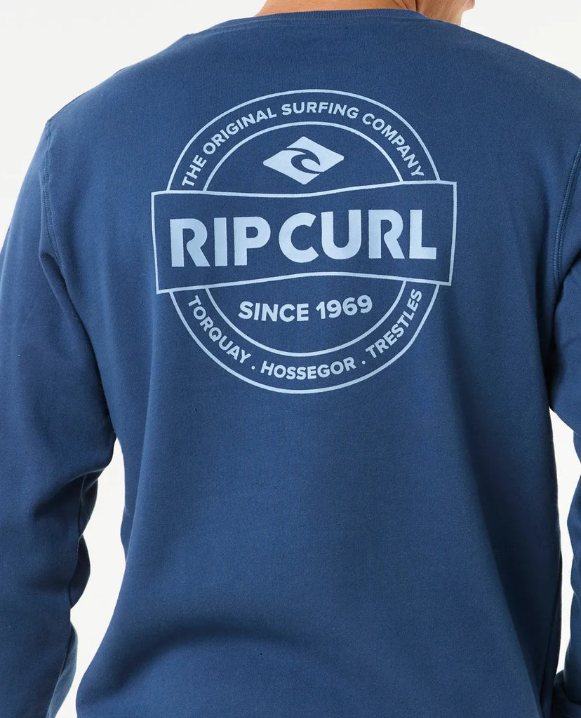 Sudadera Rip Curl Stapler Crew Washed Navy
