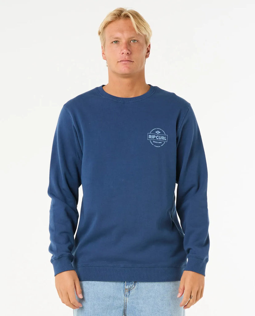 Sudadera Rip Curl Stapler Crew Washed Navy