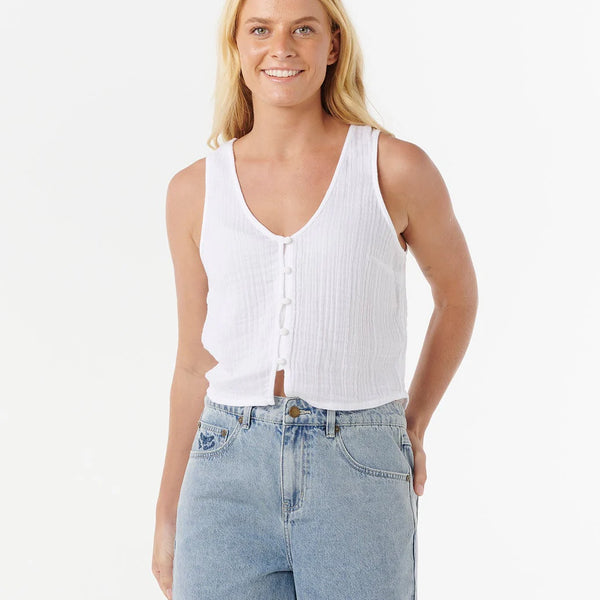 Top Rip Curl Premium Surf Tank White