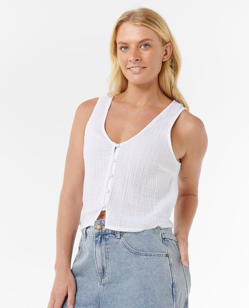 Top Rip Curl Premium Surf Tank White