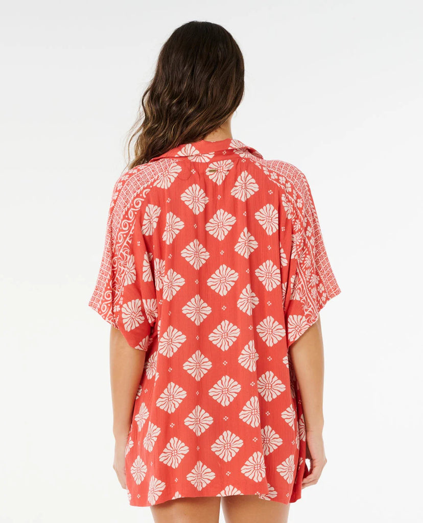 Camisa Rip Curl Ventura Viscose Roja para Mujer