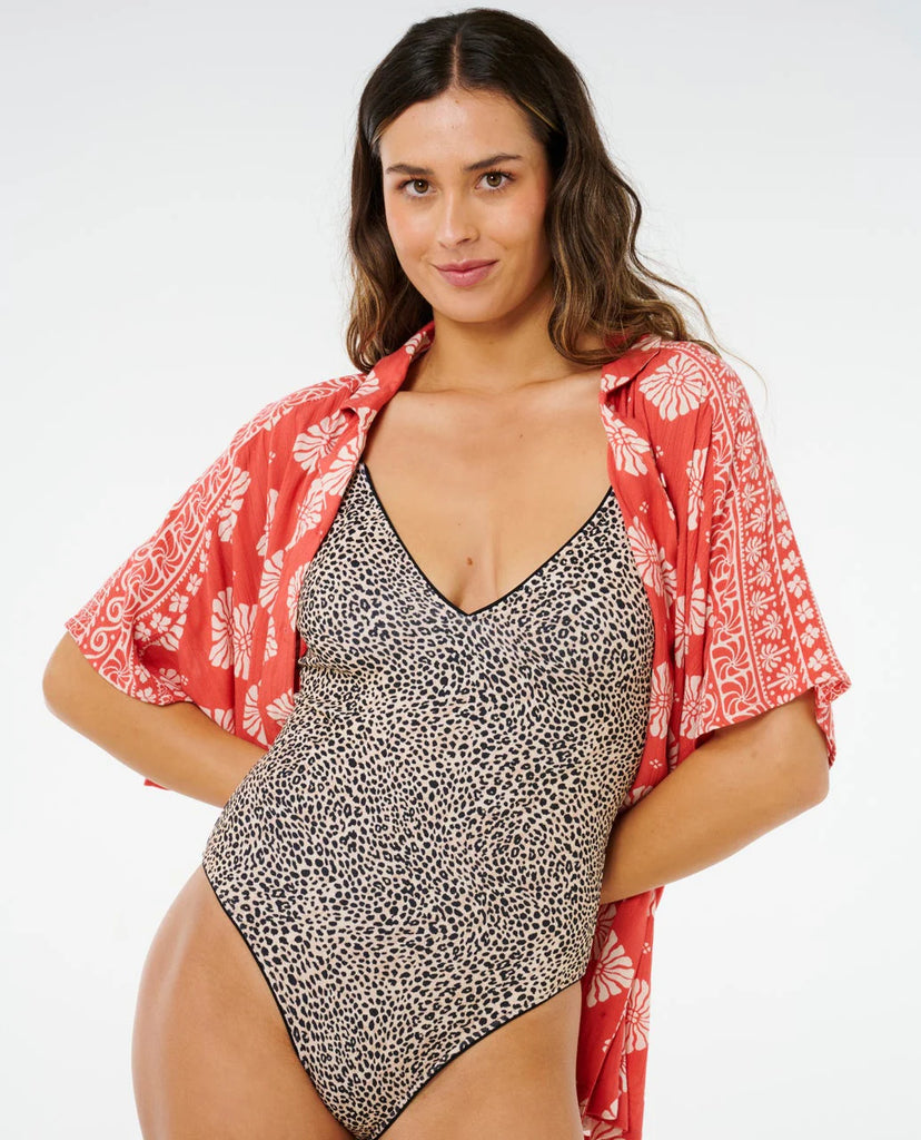 Camisa Rip Curl Ventura Viscose Roja para Mujer