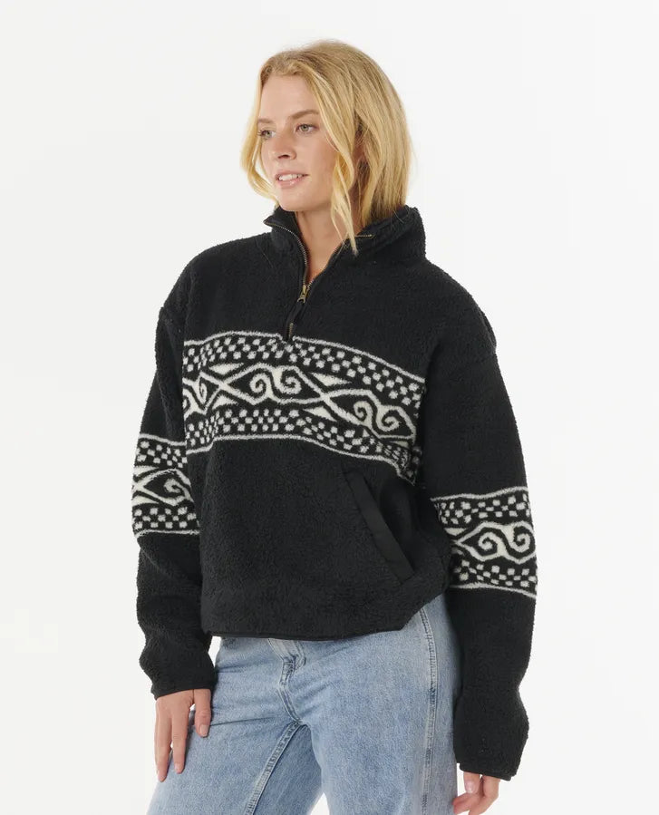 Sudadera Rip Curl Oceanic Cosmic Polar Washed Black