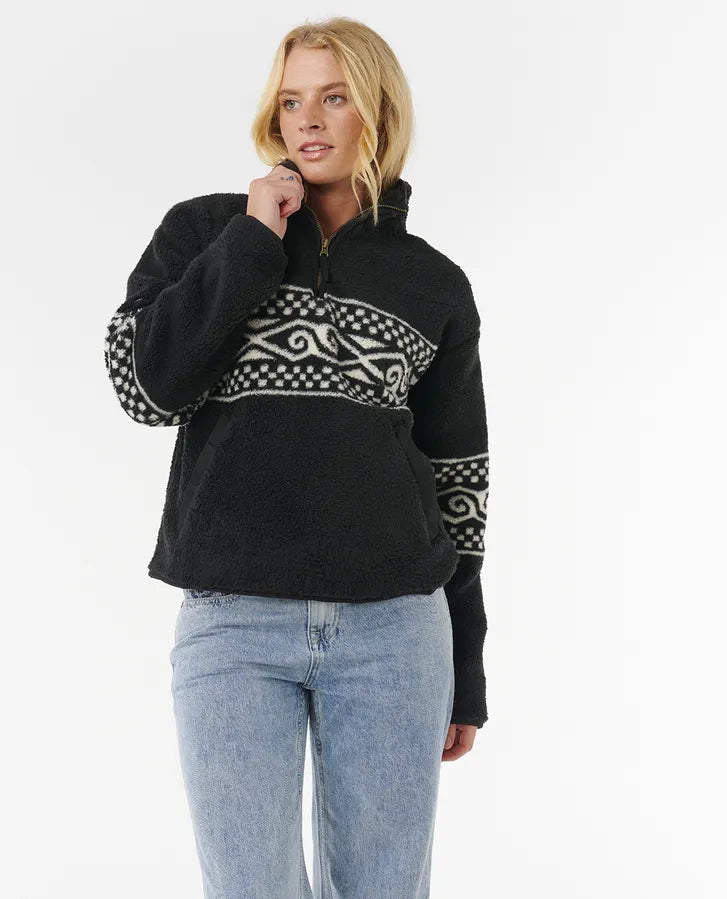 Sudadera Rip Curl Oceanic Cosmic Polar Washed Black