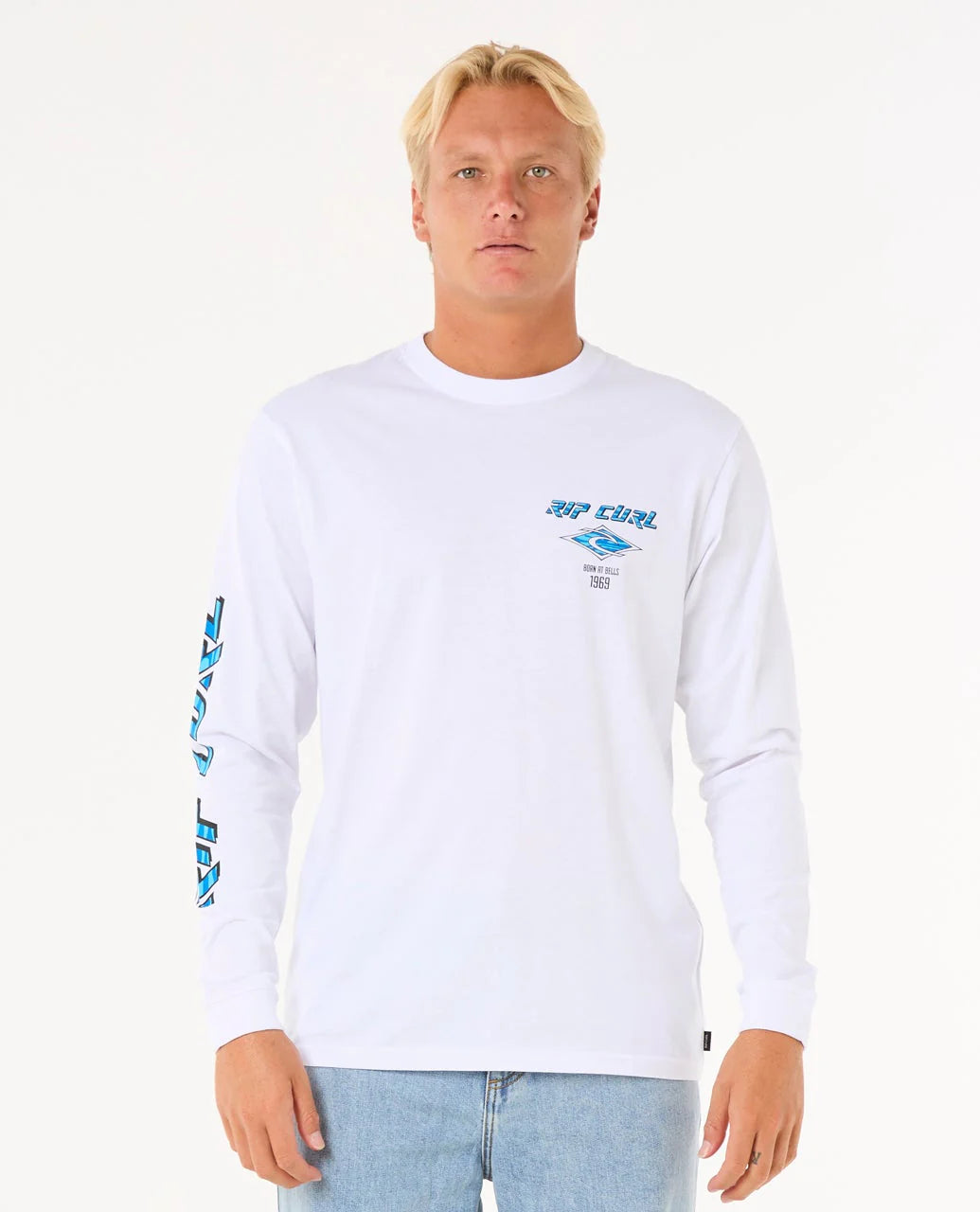 Camiseta Rip Curl Fade Out Icons White LS imagen principal THE SURF TOWN