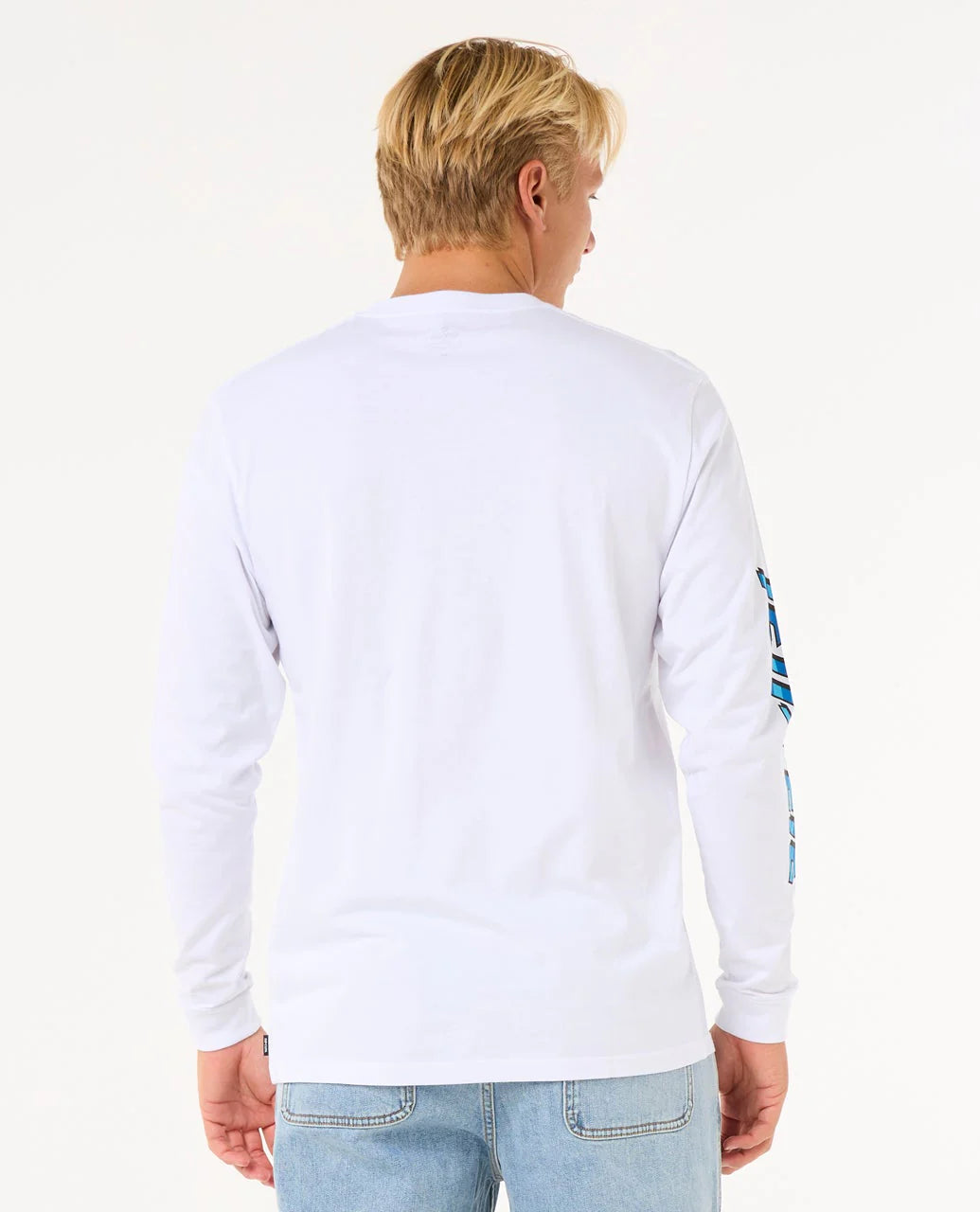 Camiseta Rip Curl Fade Out Icons White LS detalle frontal THE SURF TOWN