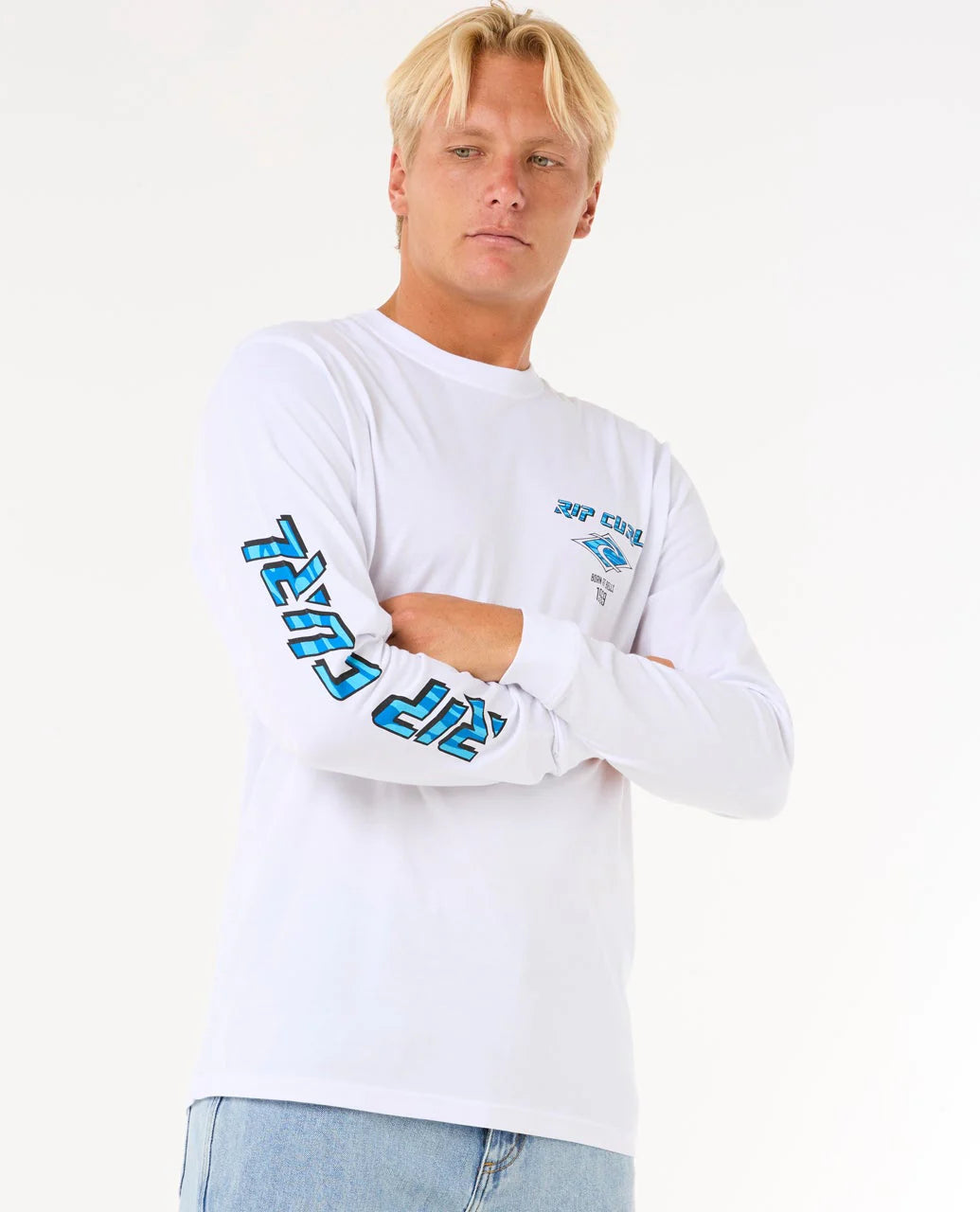 Camiseta Rip Curl Fade Out Icons White LS moda surf THE SURF TOWN