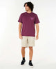 Camiseta Rip Curl Fade Out Icon Tee  Deep Plum