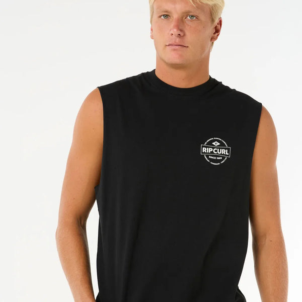 Camiseta Rip Curl Stapler Muscle Black