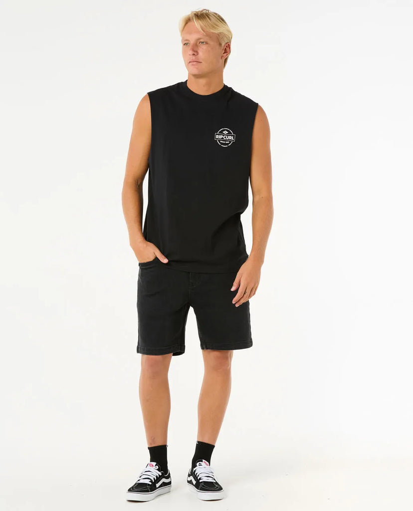 Camiseta Rip Curl Stapler Muscle Black