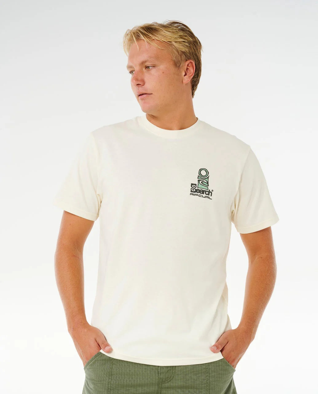 Camiseta Rip Curl Vaporcool Search Stack Bone