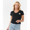 Camiseta Rip Heart V-Neck Black