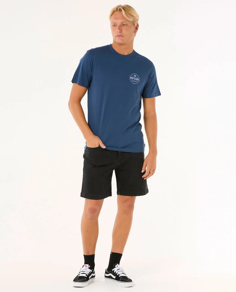 Camiseta Rip Curl Stapler Washed Navy II