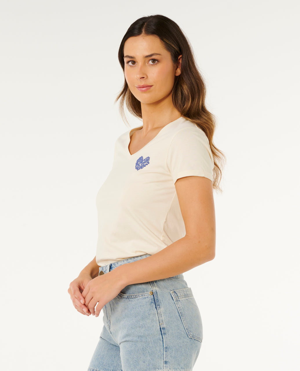 Camiseta Rip Curl Heart V Neck Bone