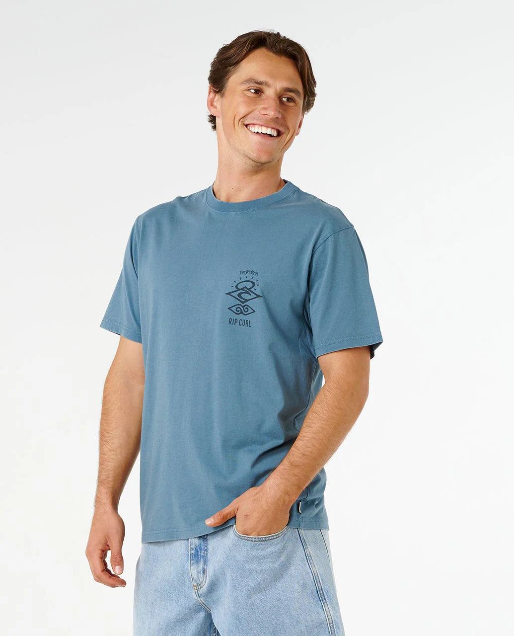 Camiseta Rip Curl Search Icon Tee Bluefin