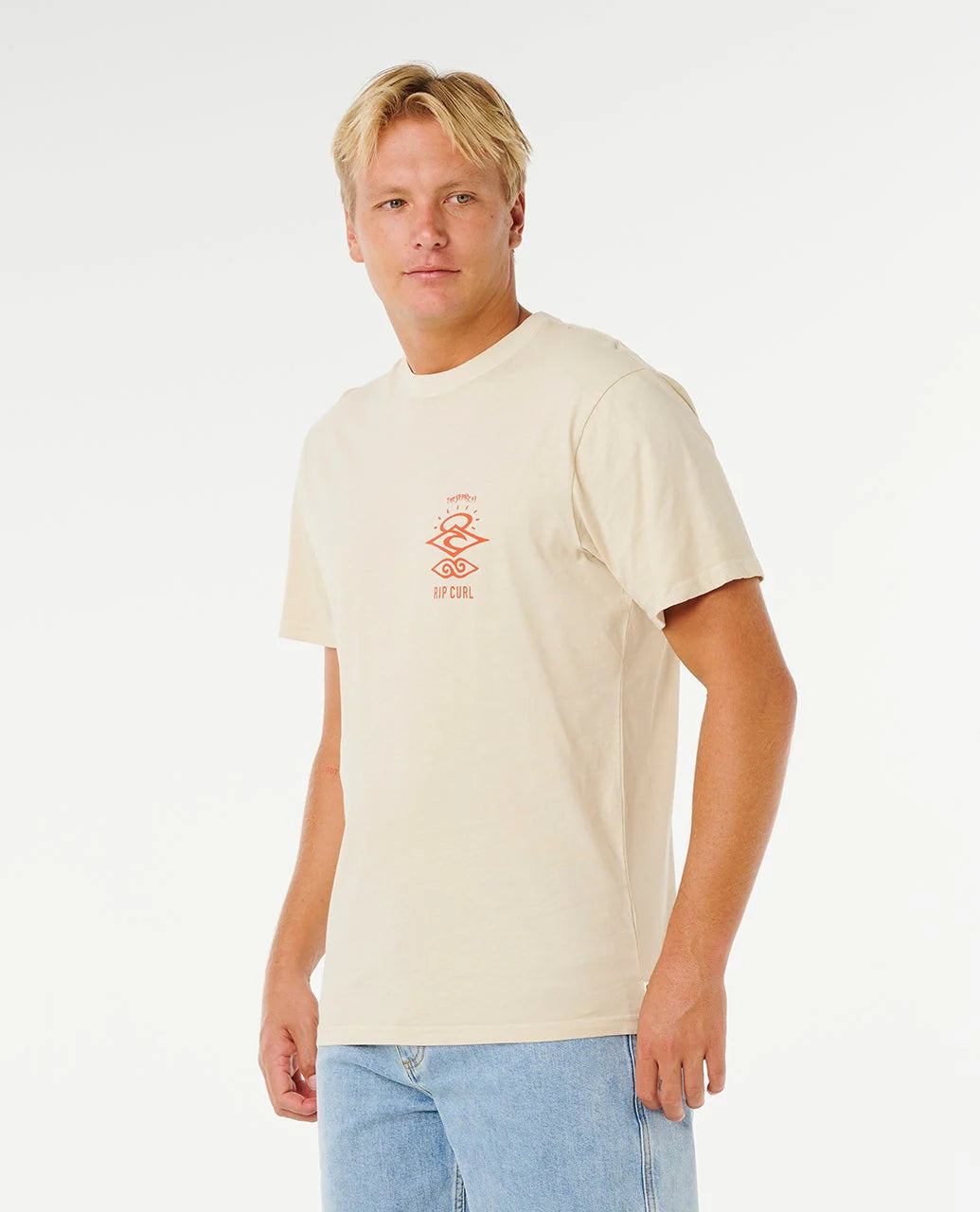 Camiseta Rip Curl Search Icon Tee Vintage White