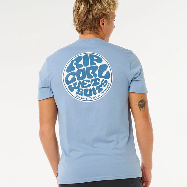 Camiseta Rip Curl Wettie Passage Icon Tee Faded Denim