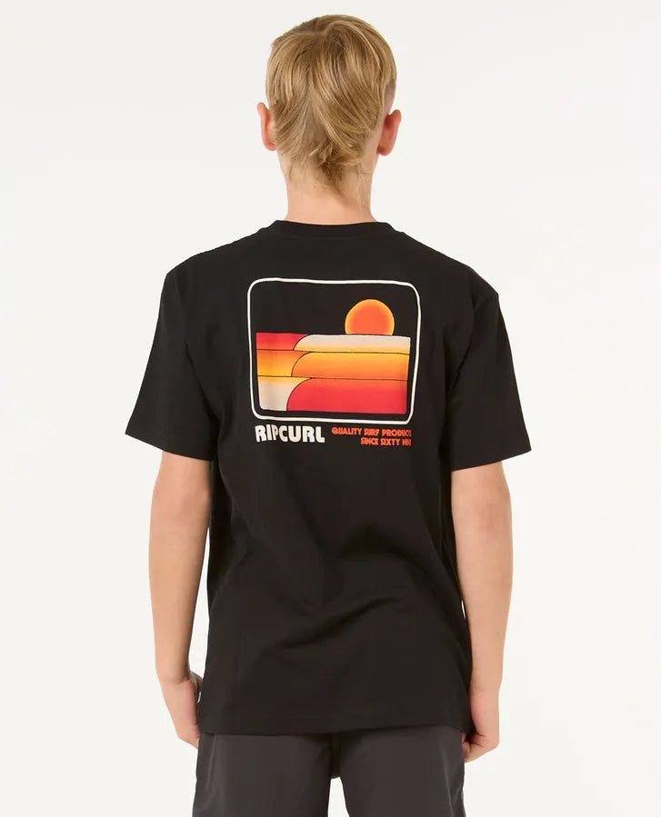 Camiseta Rip Curl Surf Revival Stacked Black
