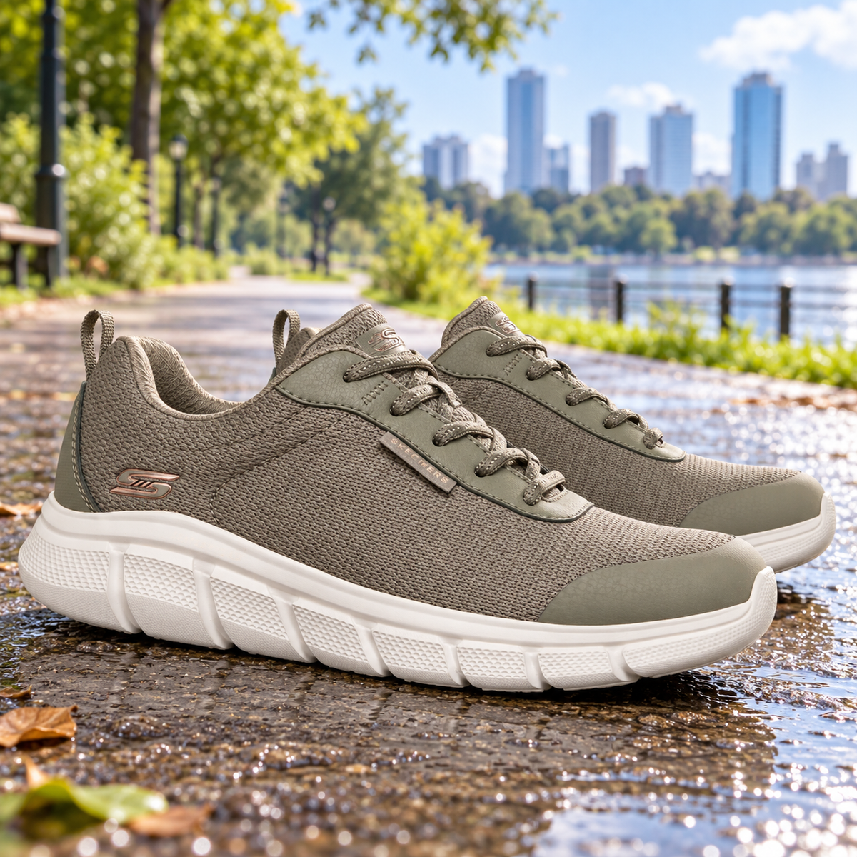 Skechers BOBS B Flex Flex Proof Oliva - editorial deportiva