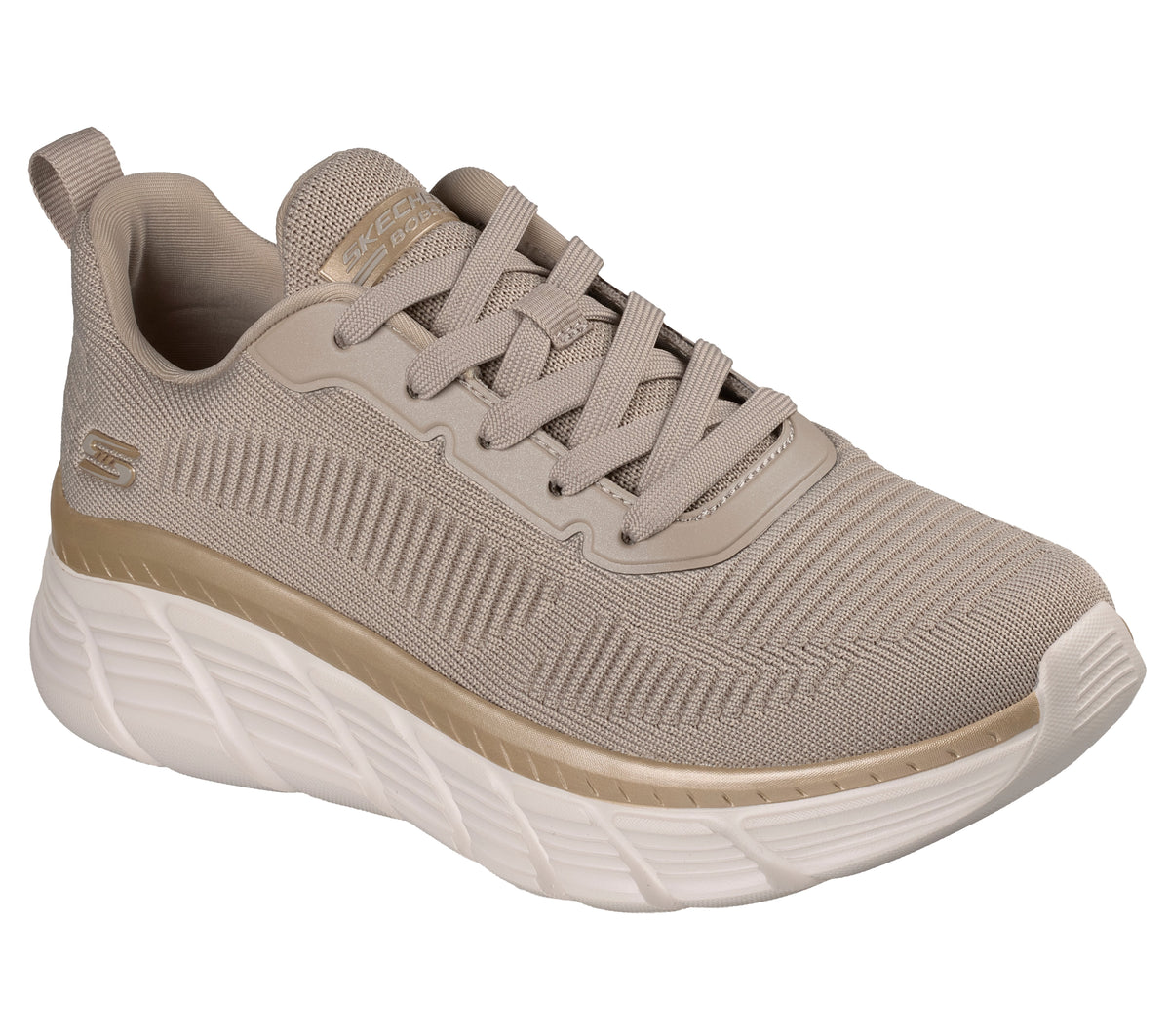 Skechers BOBS B Flex Hi Flying Hi Taupe Oro - vista lateral