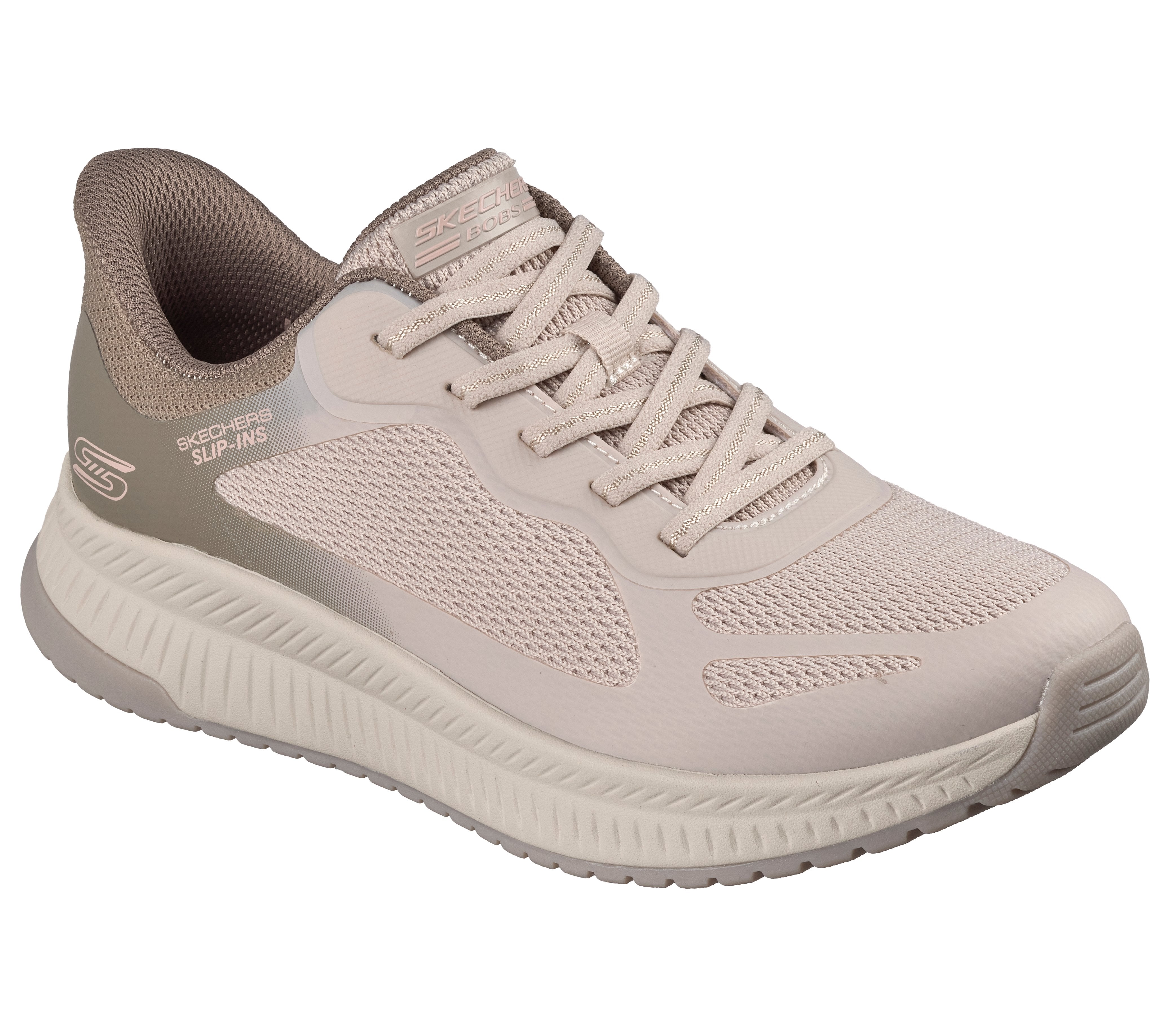 Skechers BOBS Squad 4 Staple Look Taupe Multi - vista lateral