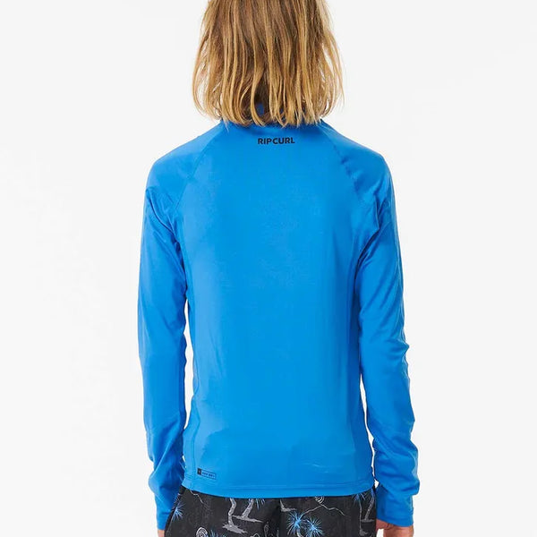 Licra Rip Curl Brand Wave UPF BOY Long Sleeve Blue Gum