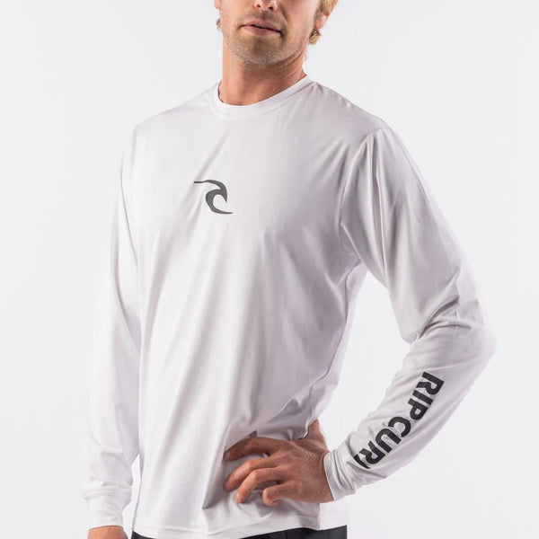 Licra Rip Curl Amazon Tight Fit Rash LS White