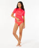 Licra Rip Curl Classic Surf Rashguard Electric Red