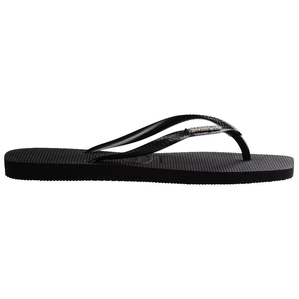 Chanclas Havaianas Slim Square Logo Metallic Black
