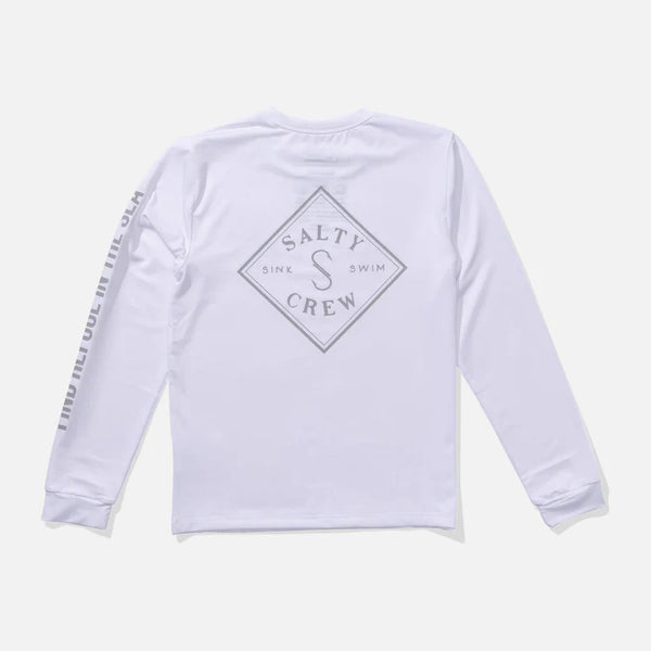 Licra Salty Crew Tippet Sunshirt UPF+50 KIDS White