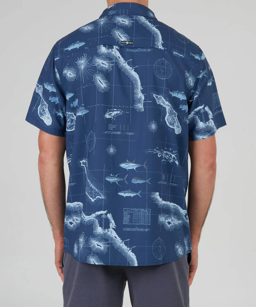 Camisa Salty Crew SC Bight Tech Navy