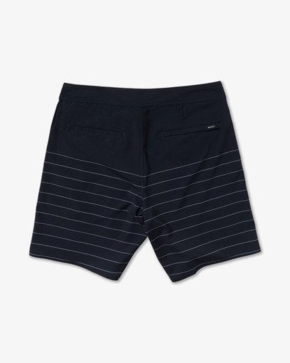Bañador RVCA Steady Stripe Trunk - Negro (Black) - imagen oficial de producto, vista bck1
