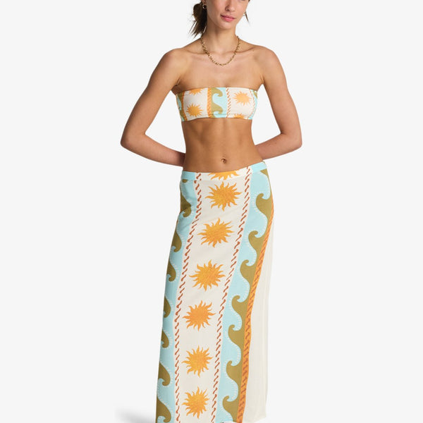 Falda Billabong Tides Call Midi Salt Crystal