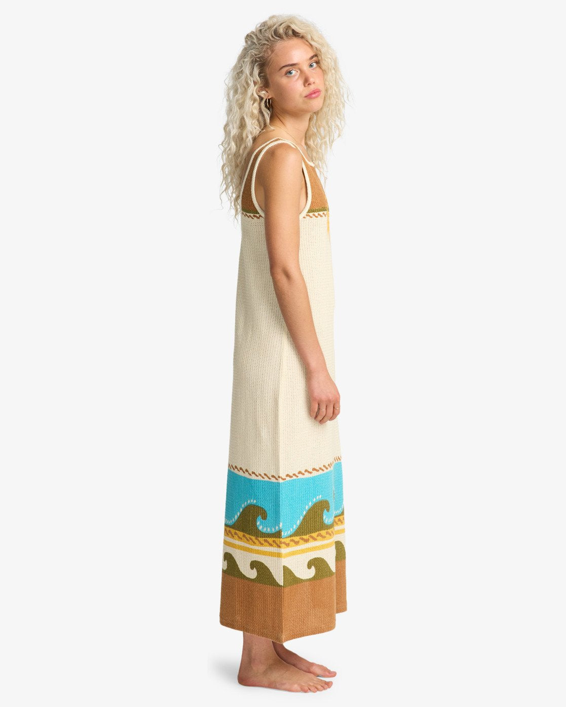 Vestido Billabong Solar Babe Midi Caramel Cafe