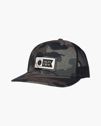 Gorra Salty Crew Striper Retro Trucker Palmdale Charcoal