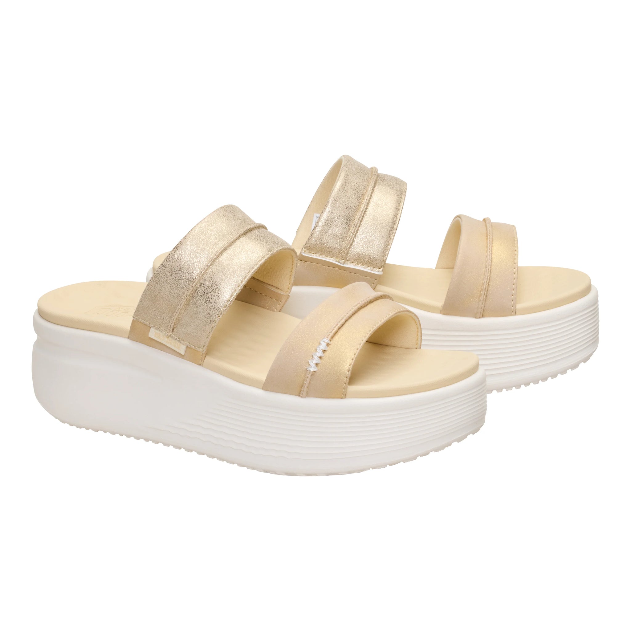 Sandalias Hey Dude Austin Slide Classic Champagne Metallic