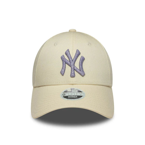 Gorra New Era NY Women Metallic Logo Beige Lilac
