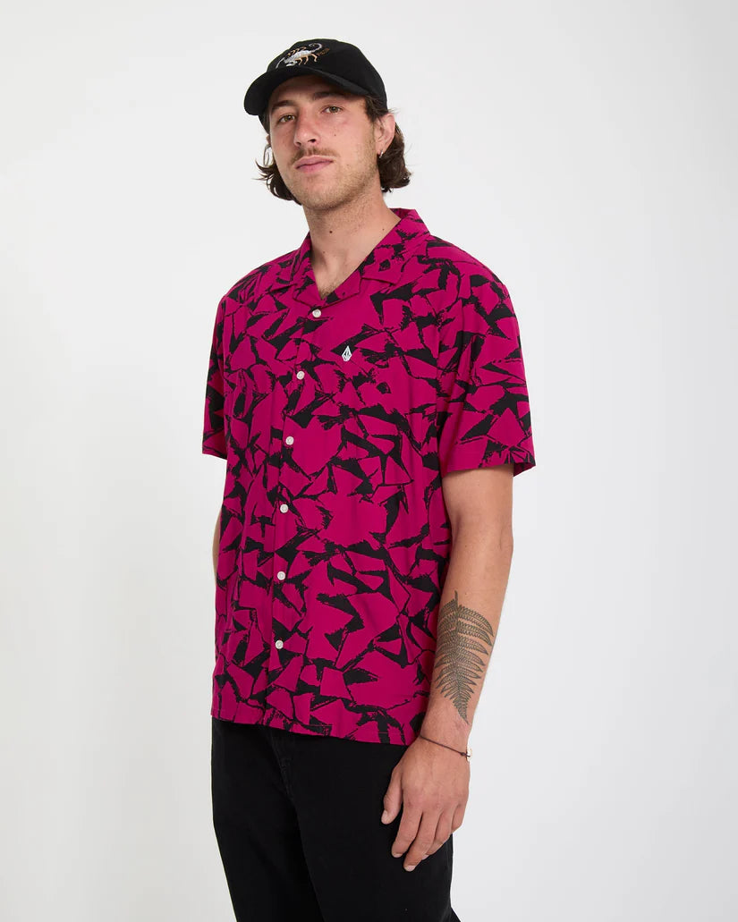 Camisa Volcom Boldstone Sangría