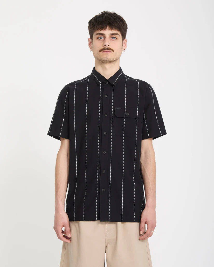 Camisa Volcom Whitworth Gloss Black