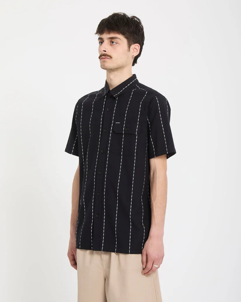 Camisa Volcom Whitworth Gloss Black