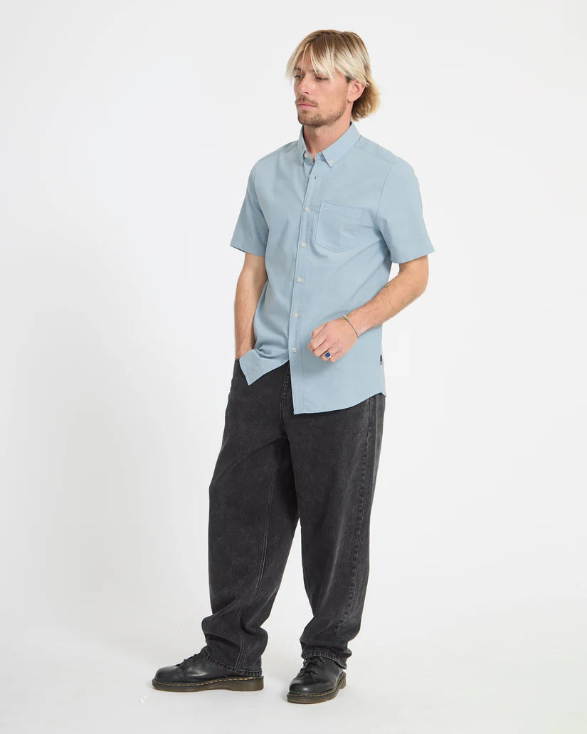 Camisa Volcom Everett Oxford Wrecked Indigo