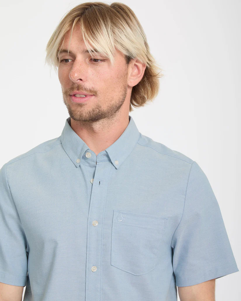 Camisa Volcom Everett Oxford Wrecked Indigo
