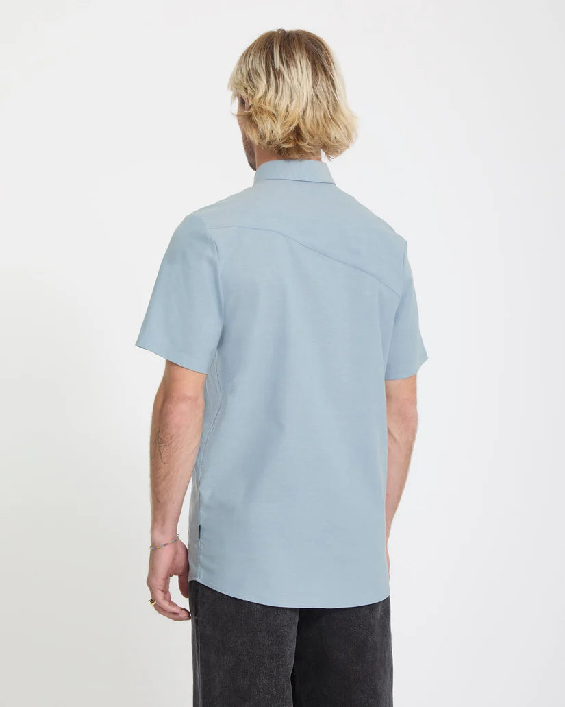 Camisa Volcom Everett Oxford Wrecked Indigo