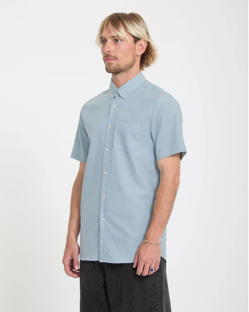 Camisa Volcom Everett Oxford Wrecked Indigo