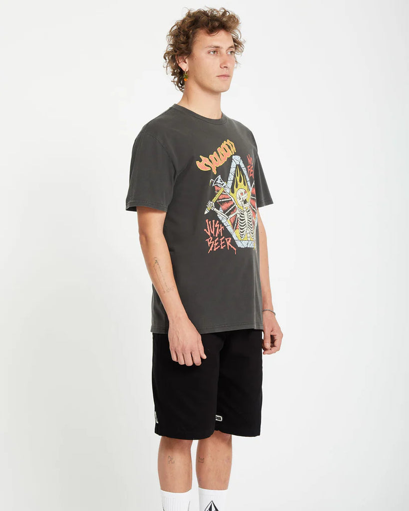 Camiseta Volcom Just Beer Vintage Black